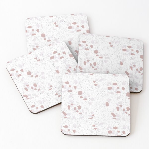 Item preview, Terazzo Blush Pink Light Grey and Grey on White Pattern designed and sold by Alicia Chee.