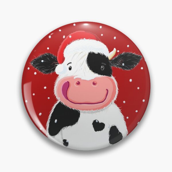 Item preview, Happy Holstein Cow In The Christmas Snow designed and sold by brodyquixote.
