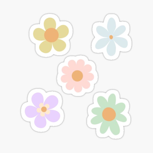 Pastel Floral Book Sticker