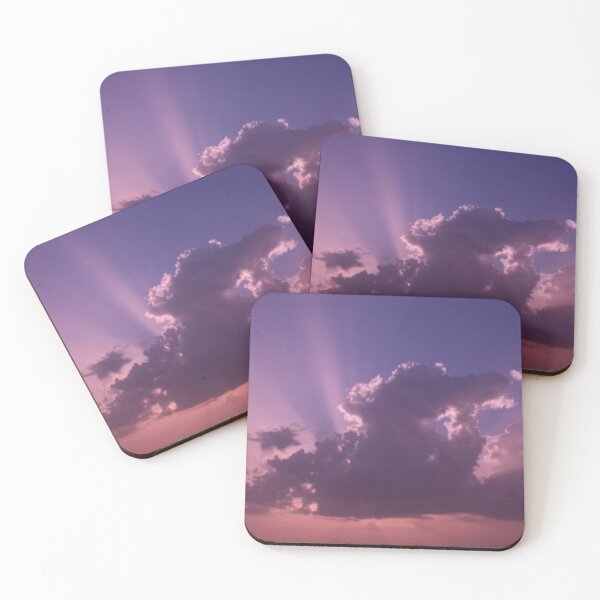 Item preview, Purple sunrays coming through clouds designed and sold by Evelynsphoto.
