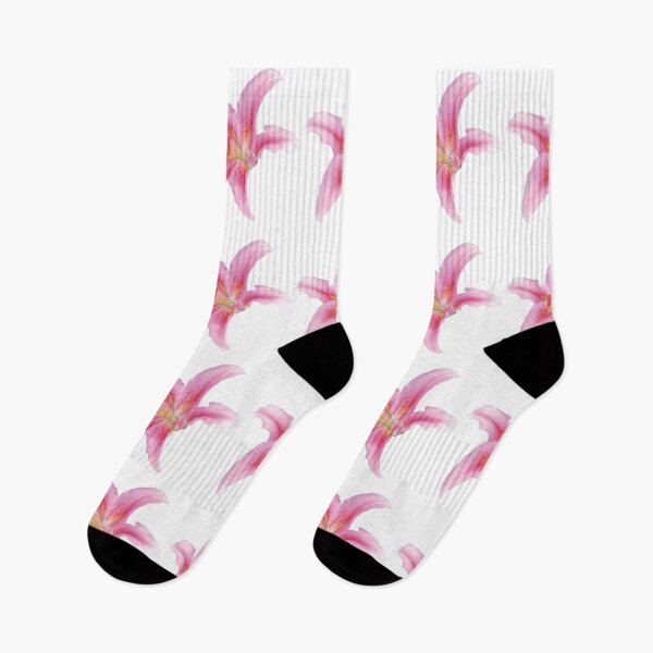 Item preview, Pretty Lilium flower lily pattern pink clear  designed and sold by NiceThing-com.