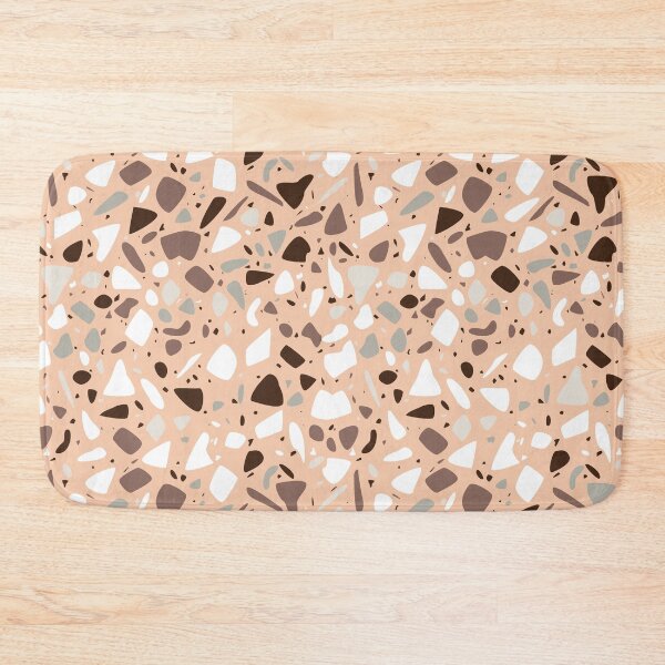 Item preview, Terazzo Brown Beige and White on Peach Orange Pattern designed and sold by Alicia Chee.
