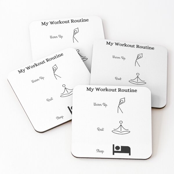 Item preview, My Workout Routine: Warm Up, Rest, Sleep designed and sold by CreativTEES !.