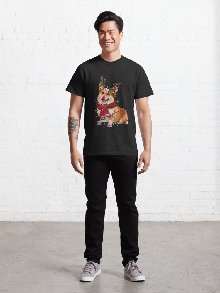 Alternate view of Christmas Reindeer Corgi Classic T-Shirt