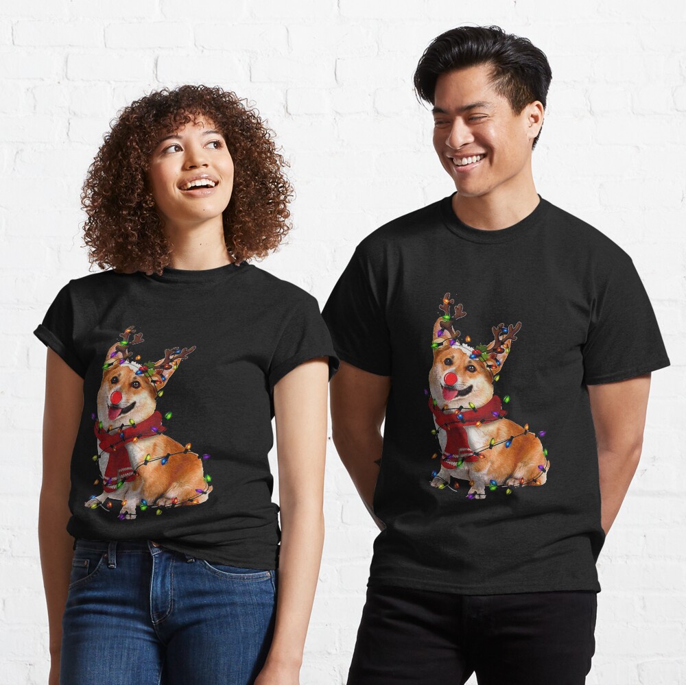 Christmas Reindeer Corgi Classic T-Shirt