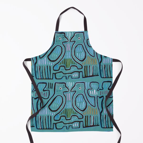 Item preview, Mola Embroidery Print, Reverse Applique Blue designed and sold by ZenArt-Fern.
