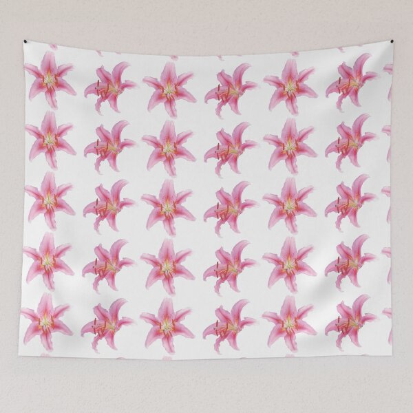Item preview, Pretty Lilium flower lily pattern pink clear  designed and sold by NiceThing-com.