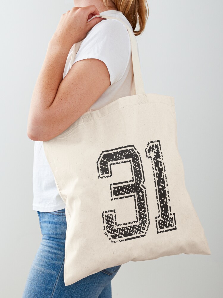 31 thirty one number sport american football baseball basketball Tote Bag