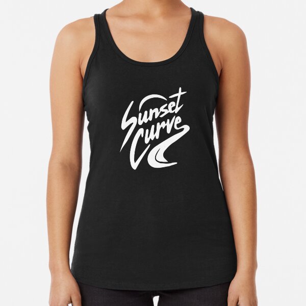 Sunset Curve white logo Racerback Tank Top