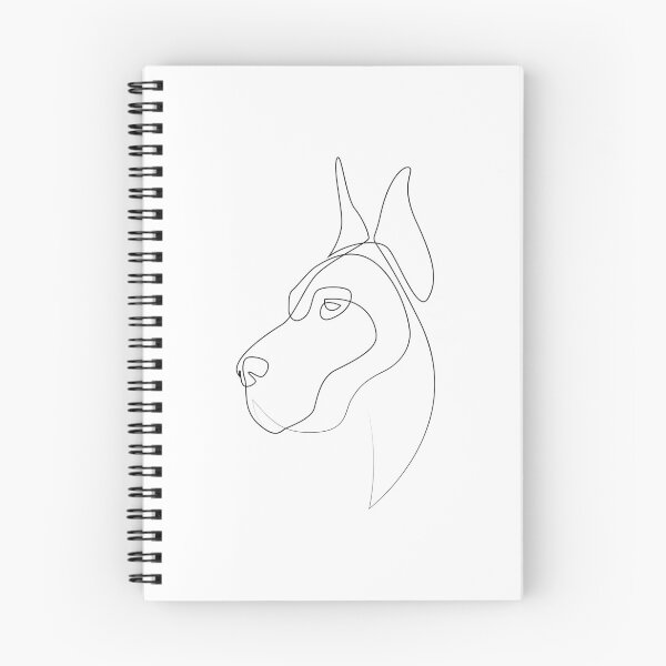 Item preview, Great Dane dog - one line drawing designed and sold by addillum.