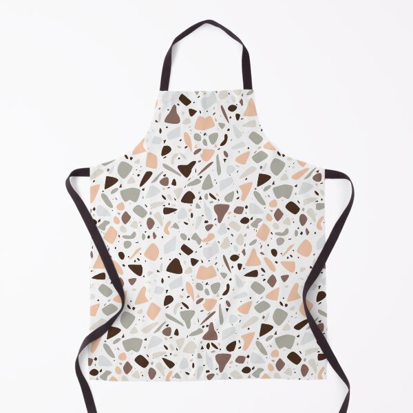 Item preview, Terazzo Dark Brown Peach and Gray on White Pattern designed and sold by Alicia Chee.