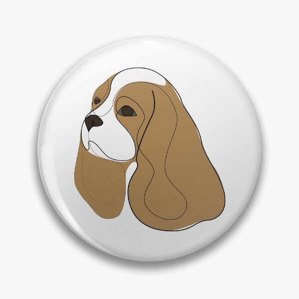 Artikelvorschau, King Charles Cavalier - Spaniel Hund - c - einzeilige Zeichnung entworfen und verkauft von addillum.