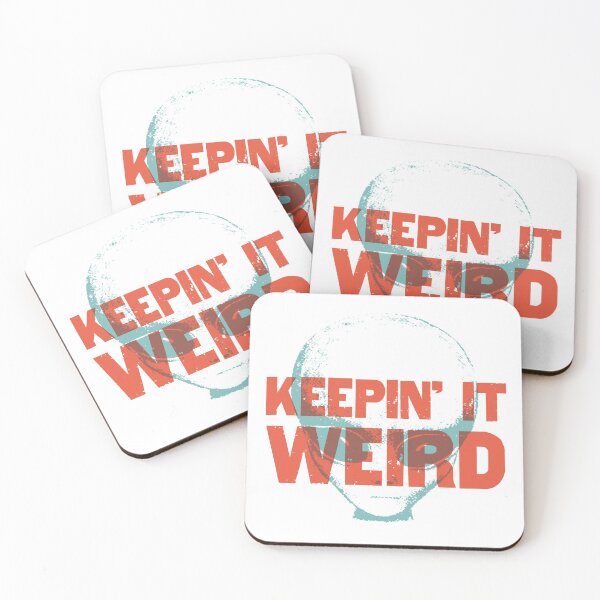 Item preview, Keepin it Weird Alien Head Red designed and sold by BourbonMania.
