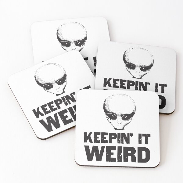 Item preview, Keepin it Weird Alien Head Black designed and sold by BourbonMania.