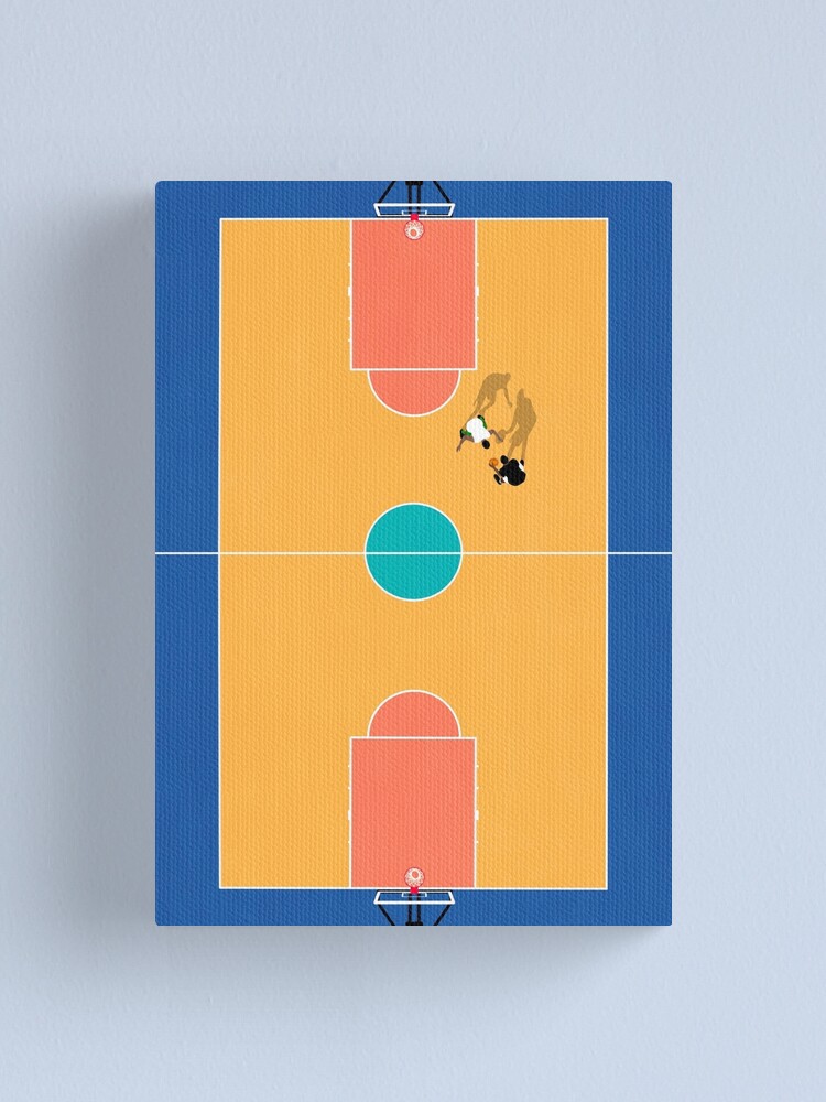 Alternate view of Aerial Illustration of Street Basketball Court Canvas Print