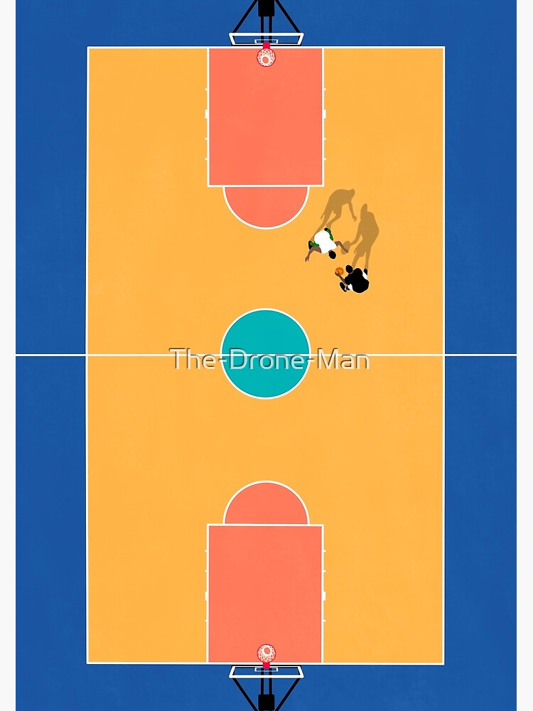 Aerial Illustration of Street Basketball Court by The-Drone-Man