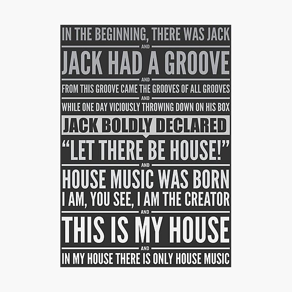 Jack's House - White on Black Photographic Print