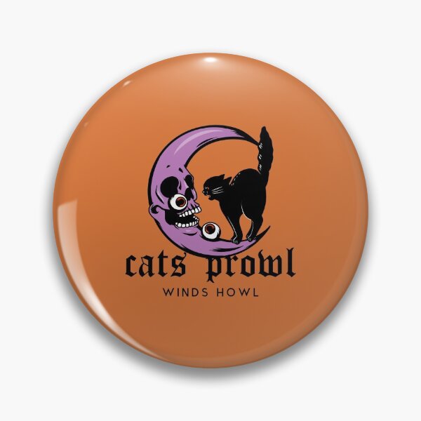 Item preview, Cats Prowl Winds Howl | Halloween Holiday | Scary Cat and Moon Illustration designed and sold by Ainbowz-Artwork.