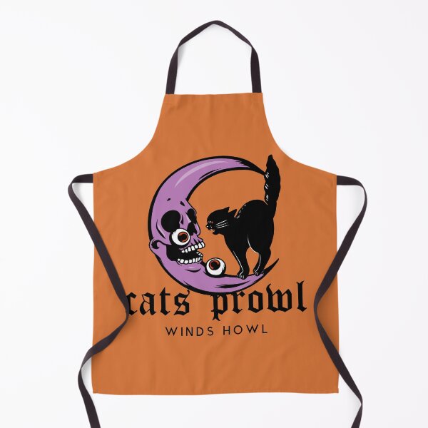 Item preview, Cats Prowl Winds Howl | Halloween Holiday | Scary Cat and Moon Illustration designed and sold by Ainbowz-Artwork.