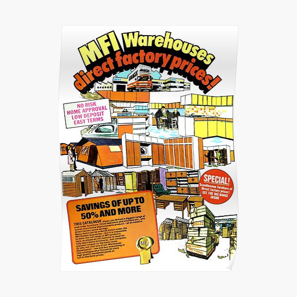 "MFI CATALOGUE FURNITURE / BEDROOMS / KITCHENS" Poster by