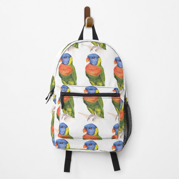 Item preview, rainbow lorikeet parrot australian bird watercolor designed and sold by L'Atelier Oranjade.