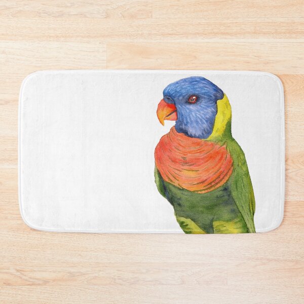 Item preview, rainbow lorikeet parrot australian bird watercolor designed and sold by L'Atelier Oranjade.