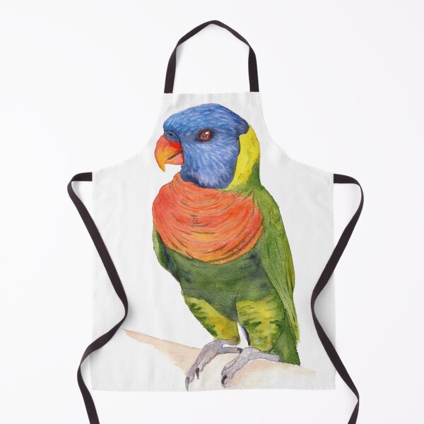 Item preview, rainbow lorikeet parrot australian bird watercolor designed and sold by L'Atelier Oranjade.