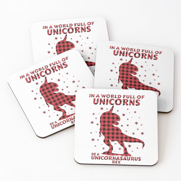 Item preview, In A World Full Of Unicorns Be A Unicornasaurus Rex Plaid designed and sold by issambak.
