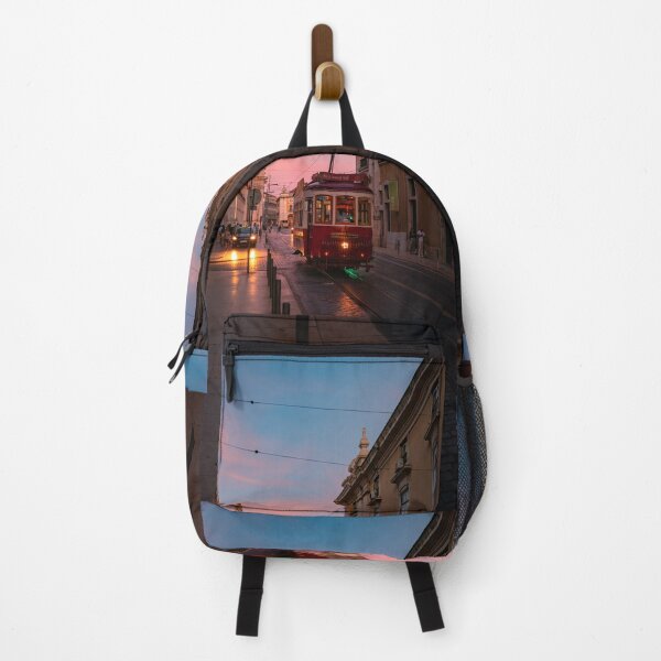 Item preview, Red Lisbon Portugal tram Sunset designed and sold by Long Exposure.