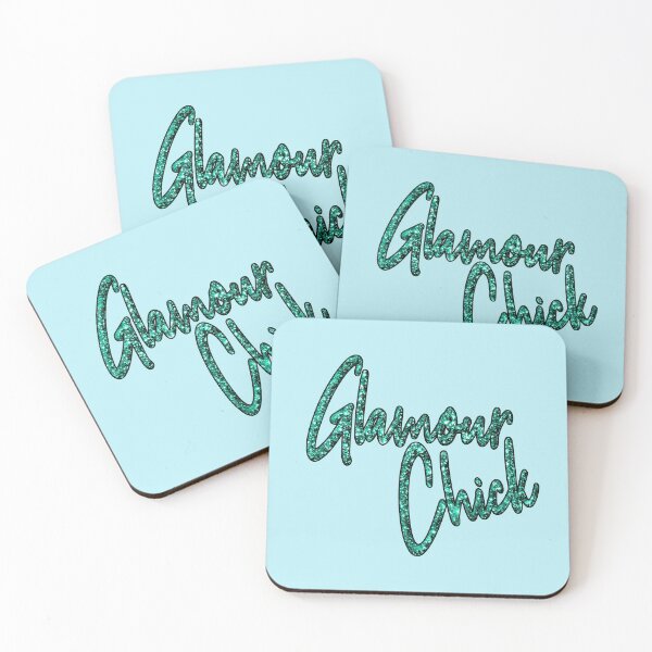 Item preview, Glamor Chick Typography in Turquoise Glitter designed and sold by GlamourChick.