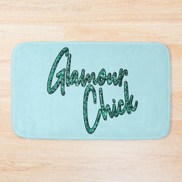 Item preview, Glamor Chick Typography in Turquoise Glitter designed and sold by GlamourChick.