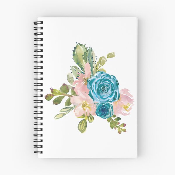 Item preview, Blue Pink Echeveria Succulent Floral Cacti Cluster  designed and sold by DearFawnStudio.