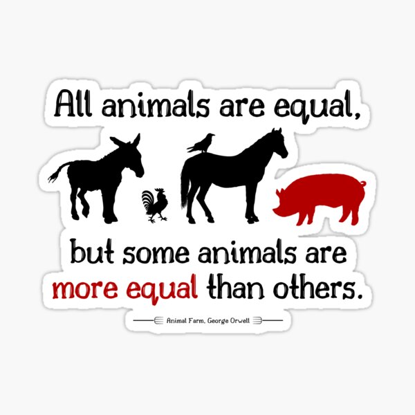 Animals Are Equal" Sticker for Sale by |