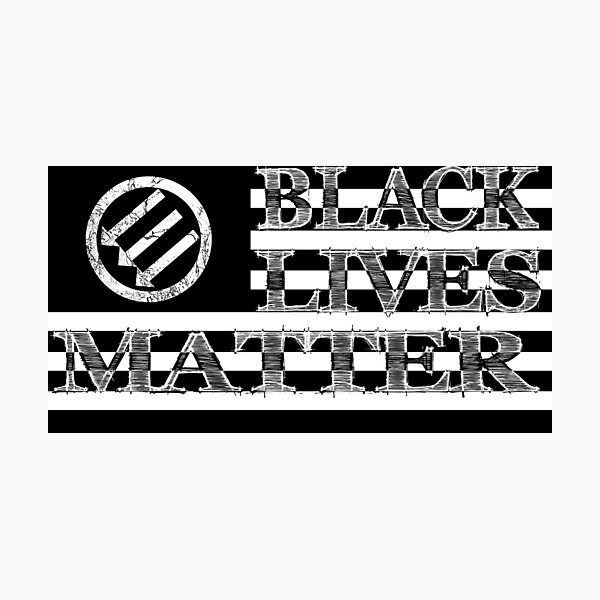 BLM Antifa US Flag (Light) Photographic Print