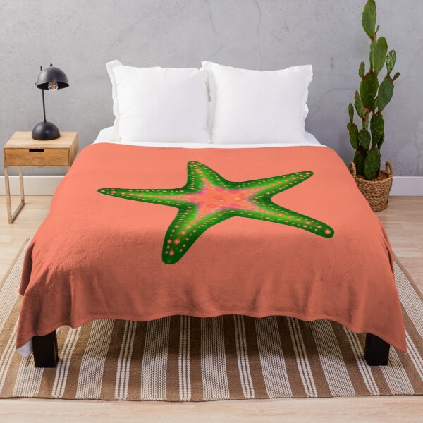 Item preview, Brightly Coloured Coral & Green Starfish designed and sold by PawsitiveMum.