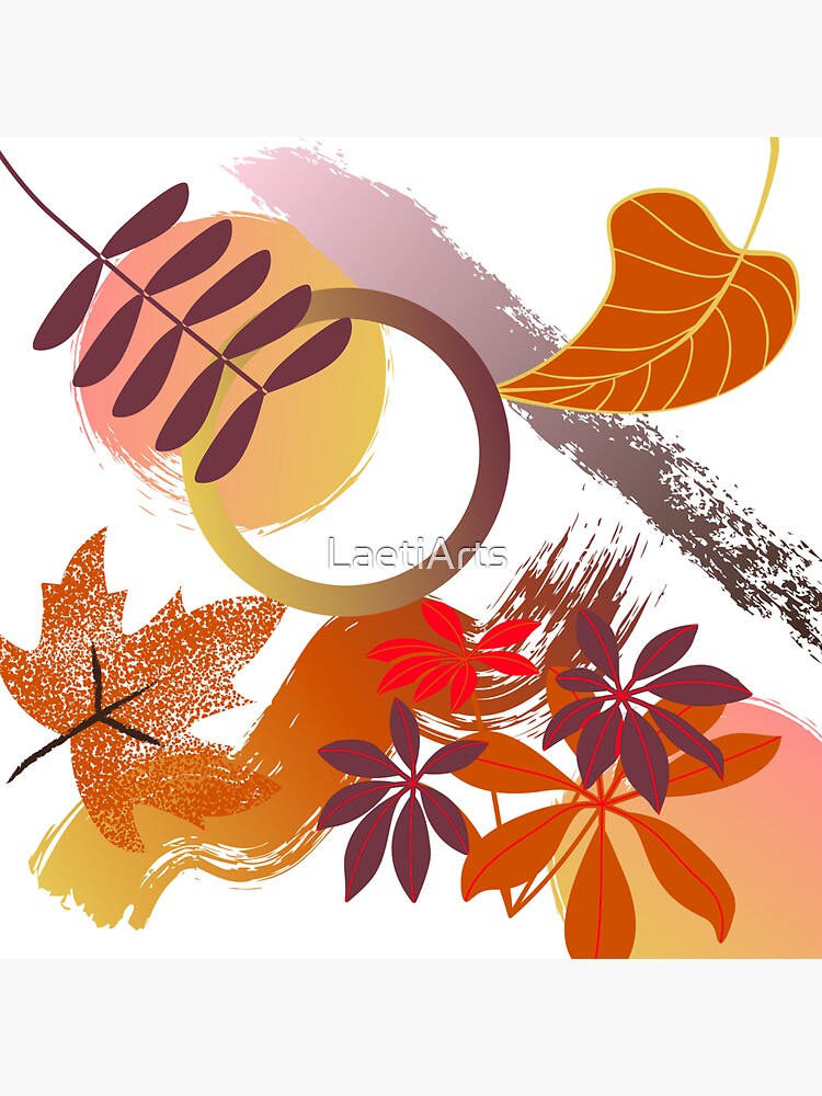 Aperçu 3 sur 3. Sticker avec l'œuvre Automne design  créée et vendue par LaetiArts.