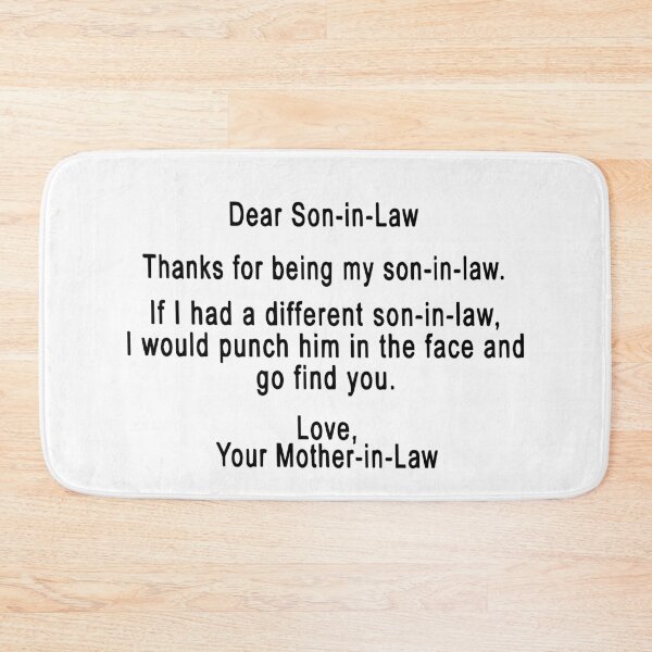 Item preview, Dear Son-in-law Thanks for being my son-in-law If i had a different son-in-law Your Mother-in-law designed and sold by JacquelineEdwar.
