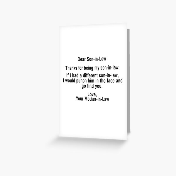 Item preview, Dear Son-in-law Thanks for being my son-in-law If i had a different son-in-law Your Mother-in-law designed and sold by JacquelineEdwar.
