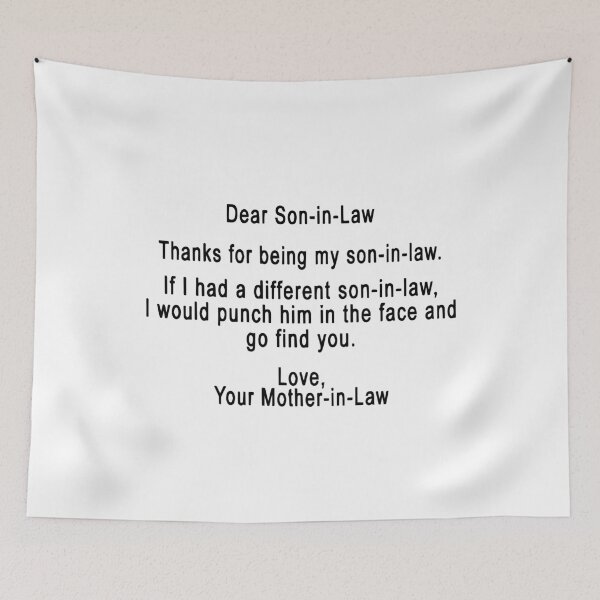 Item preview, Dear Son-in-law Thanks for being my son-in-law If i had a different son-in-law Your Mother-in-law designed and sold by JacquelineEdwar.