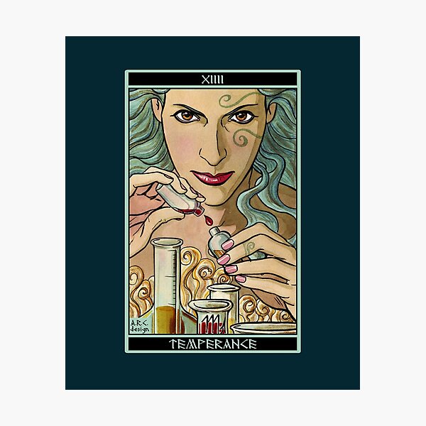 Item preview, Temperance tarot designed and sold by Anna R. Carrino.