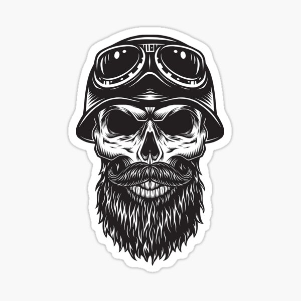 The Bearded Skull Rider Sticker