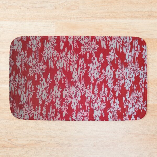 Item preview, astratto fiori bianchi sfondo rosso  designed and sold by farfalla68.