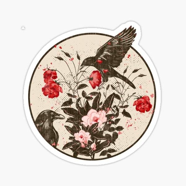 Flower & Crow I.2 Sticker