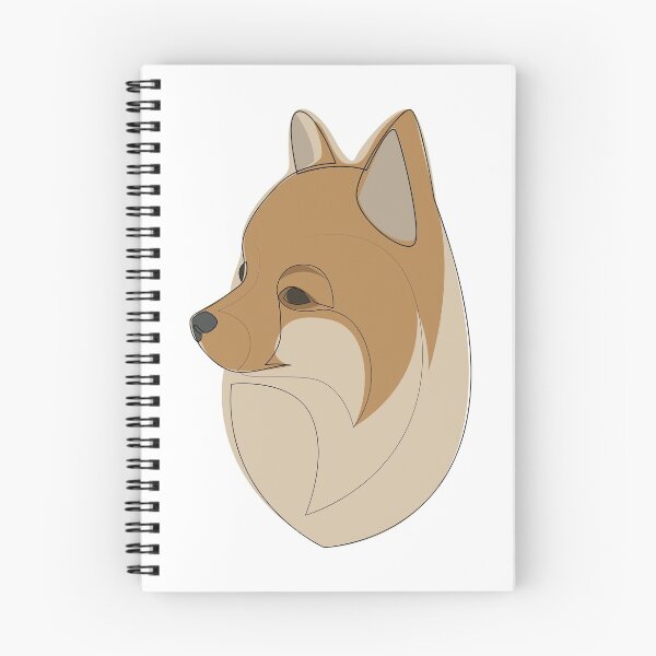 Artikelvorschau, Pomeranian Spitz Hund - c - eine Strichzeichnung entworfen und verkauft von addillum.