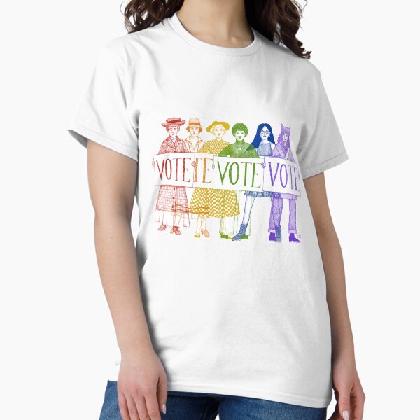 Vista previa del artículo con la obra «Las mujeres del arco iris votan», diseñado y vendido por J C Phillipps Design.