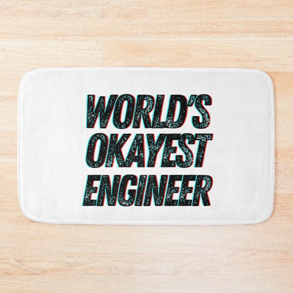 Item preview, World's Okayest Engineer designed and sold by The Little Wood Cottage.