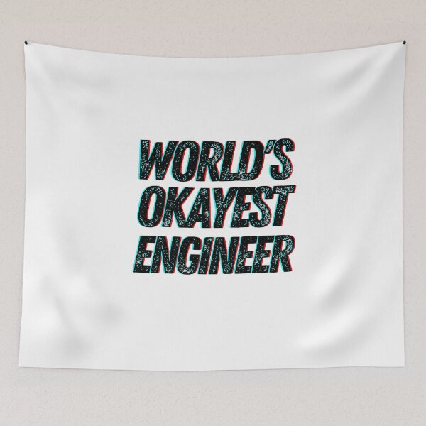 Item preview, World's Okayest Engineer designed and sold by The Little Wood Cottage.