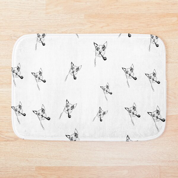Copy of boston terrier spaced version 7 colored Bath Mat