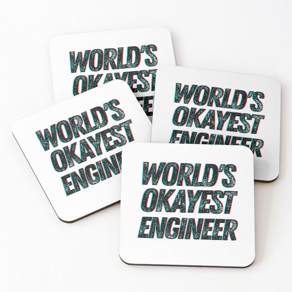 Item preview, World's Okayest Engineer designed and sold by The Little Wood Cottage.