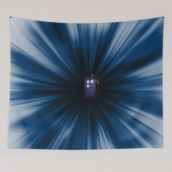 Item preview, Starburst with a Police Call Box in Blue designed and sold by Darcy777.